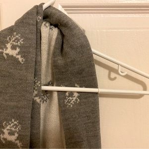 Loft Grey & White Deer Scarf